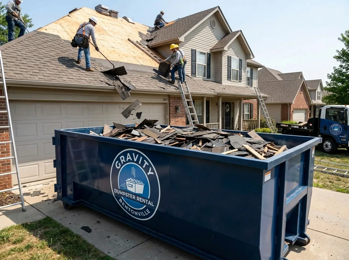 Roofing Dumpster Rental in Bentonville, AR